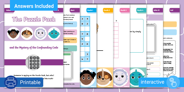 puzzle pack volume 10 kids logic puzzles twinkl l3