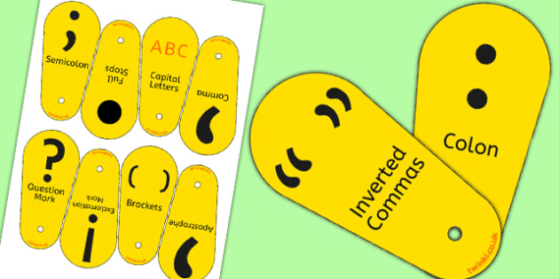 Punctuation Prompt Fans (teacher made)