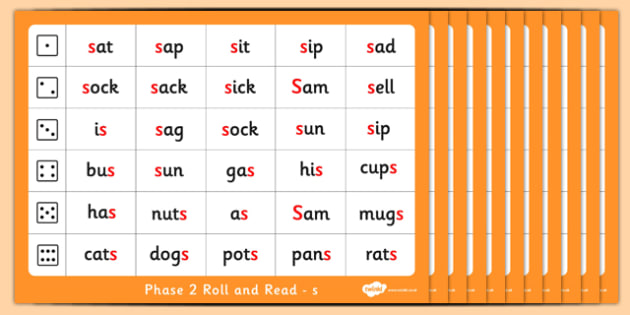 Phase 2 ff Phoneme Roll and Read Mat (teacher made) - Twinkl