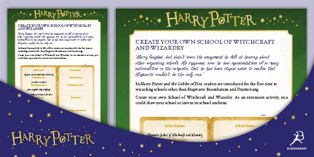 FREE! - Harry Potter: Setting Description | Magical School Profile