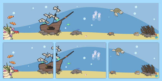 Cartoon Ocean Background | Underwater Displays | Twinkl