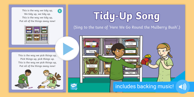 Tidy Up Song PowerPoint teacher made Twinkl