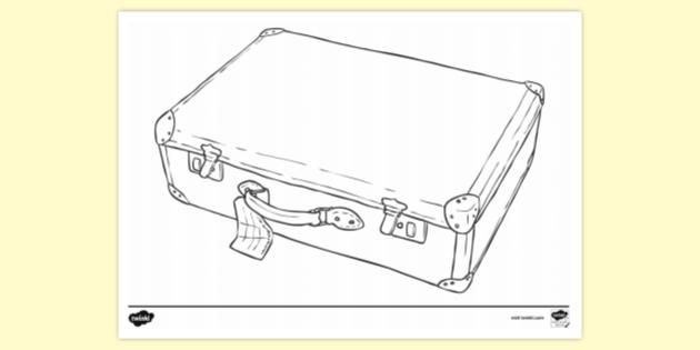 Download Free Evacuee Suitcase Colouring Sheet Colouring Sheets