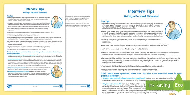 how to write a personal statement for primary teaching