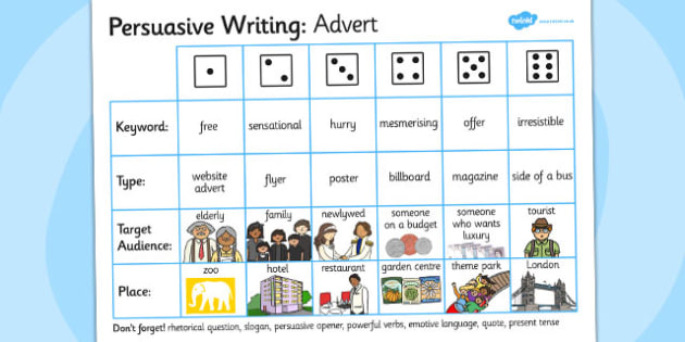 persuasive writing games