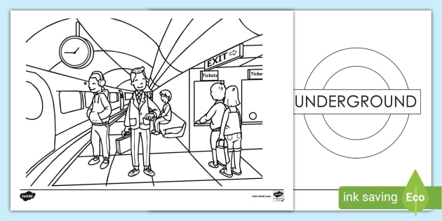 London Underground Coloring Page | My XXX Hot Girl