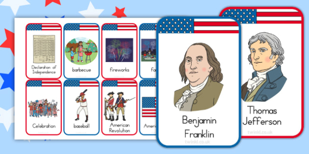 American Independence Day Flashcards - ESL July 4th Flashcards