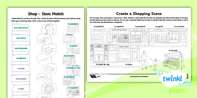 Planit Year 4 Spanish Homework Shopping For Food And Clothes