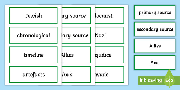 Ww2 Vocabulary Cards Teaching Resource Twinkl