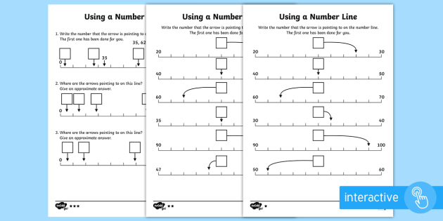 Number Lines Worksheets - year 2, homework, maths, place ...