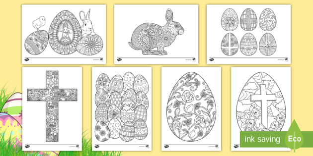 easter mindfulness colouring sheets teacher made