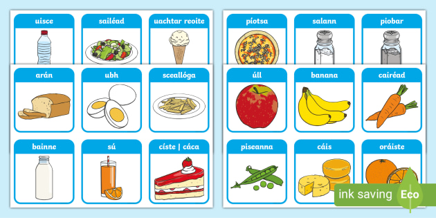 Food Flashcards Gaeilge (teacher Made)