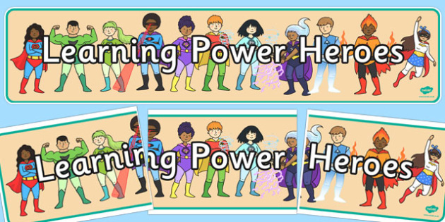 Learning Power Heroes Display Banner - learning, heroes, display