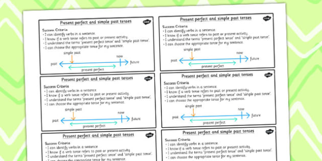 Using The Present Perfect Form Of Verb In Contrast To Past Tense Criteria