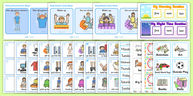 our parents visual timetable resource pack contains lots of