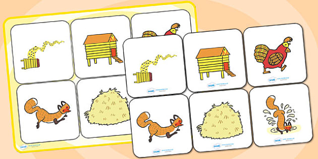 Matching Cards and Board to Support Teaching on Rosie's Walk