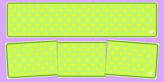 Lime Green With Yellow Stars Editable Display Banner Lime Green