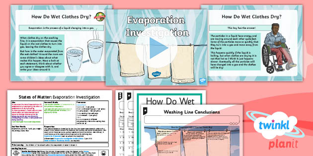 states of matter evaporation investigation year 4 lesson pack