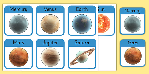 solar system fact cards