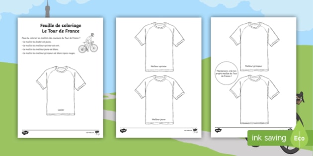 Coloriages Les Maillots Du Tour De France Teacher Made