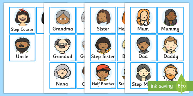 Family Members Role Play Badges (teacher made)