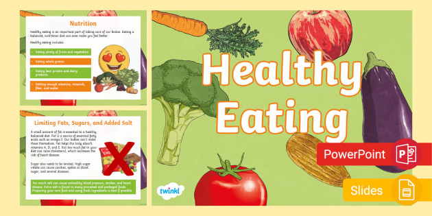 Healthy Eating PowerPoint & Google Slides for 3rd-5th Grade