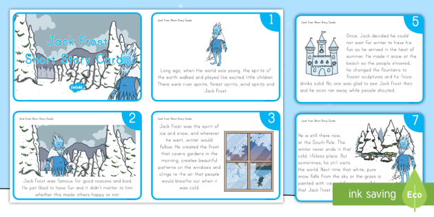 Jack Frost Short Story Cards - Jack Frost, story, cards