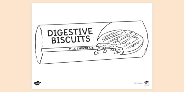 FREE! - Digestive Biscuits Colouring Sheet | Colouring Sheets