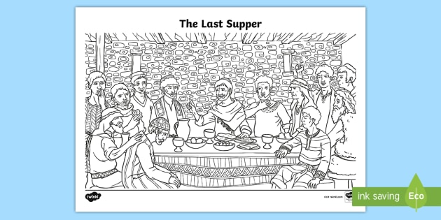 ks2 the last supper mindfulness colouring page