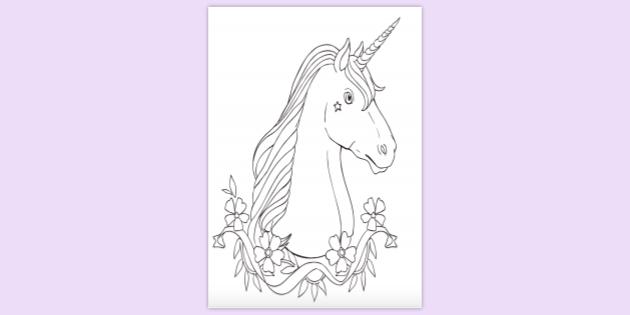 Unicorn Colouring Page | Colouring Sheets
