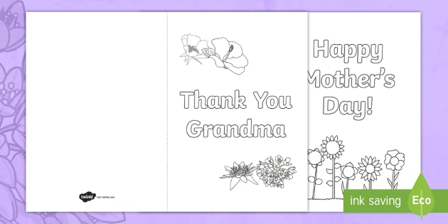 Cards for Grandma Mother's Day (teacher made)