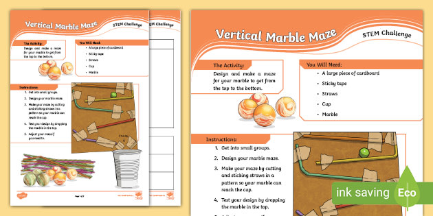 Vertical Marble Maze STEM Challenge