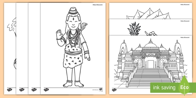 Maha Shivaratri Colouring Pages (teacher made)