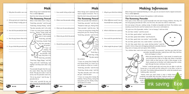 Ks2 Pancake Day Inference Worksheet Activity Sheet Ks2 Pancake