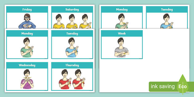 British Sign Language Days | twinkl.com.au