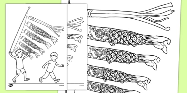 19 Koinobori Coloring Pages - Printable Coloring Pages