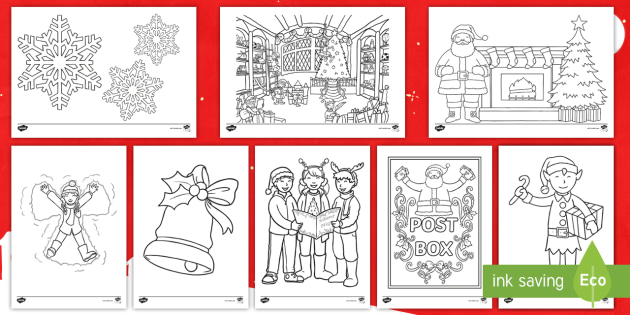 Christmas Colouring Sheets Primary Education Festive Activity