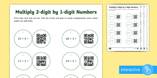 Year 4 Multiply 2-Digit by 1-Digit Numbers Code Hunter