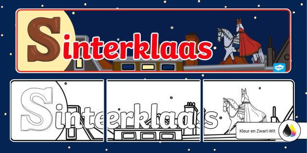 werkgelegenheid Arabisch elektrode Sinterklaas Banner Decoratiemateriaal (Teacher-Made)