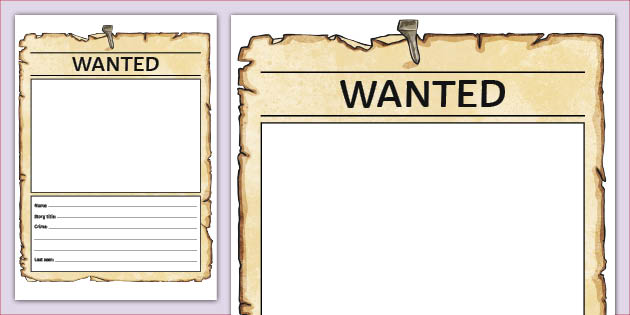 create a wanted poster template