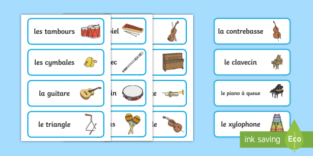 Cartes De Vocabulaire Les Instruments De Musique Cartes De Vocabulaire Les Instruments De Musique