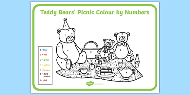 Teddy Bear Picnic Colouring Pages Printable Twinkl