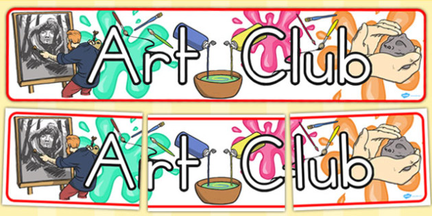 Art Club Display Banner Australia Teacher Made