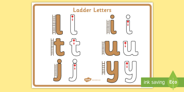 Long Ladder Letter Formation Worksheets