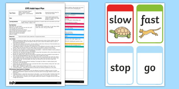 Fast! Slow! Stop! Go! Free Games, Activities, Puzzles, Online for kids, Preschool, Kindergarten