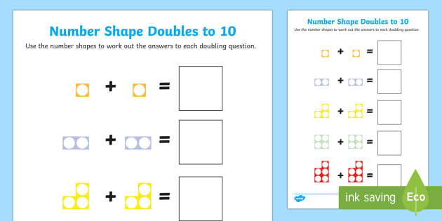 number-shape-doubles-to-10-worksheet-teacher-made
