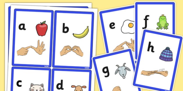 sign language alphabet printable flash cards