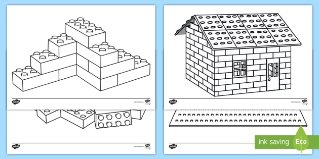 lego block coloring page