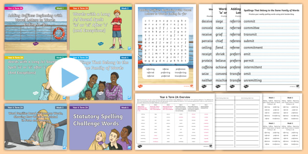 Year 6 Term 2a Bumper Spelling Pack Teacher Made
