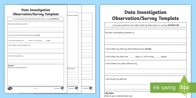 data-investigation-observation-survey-template